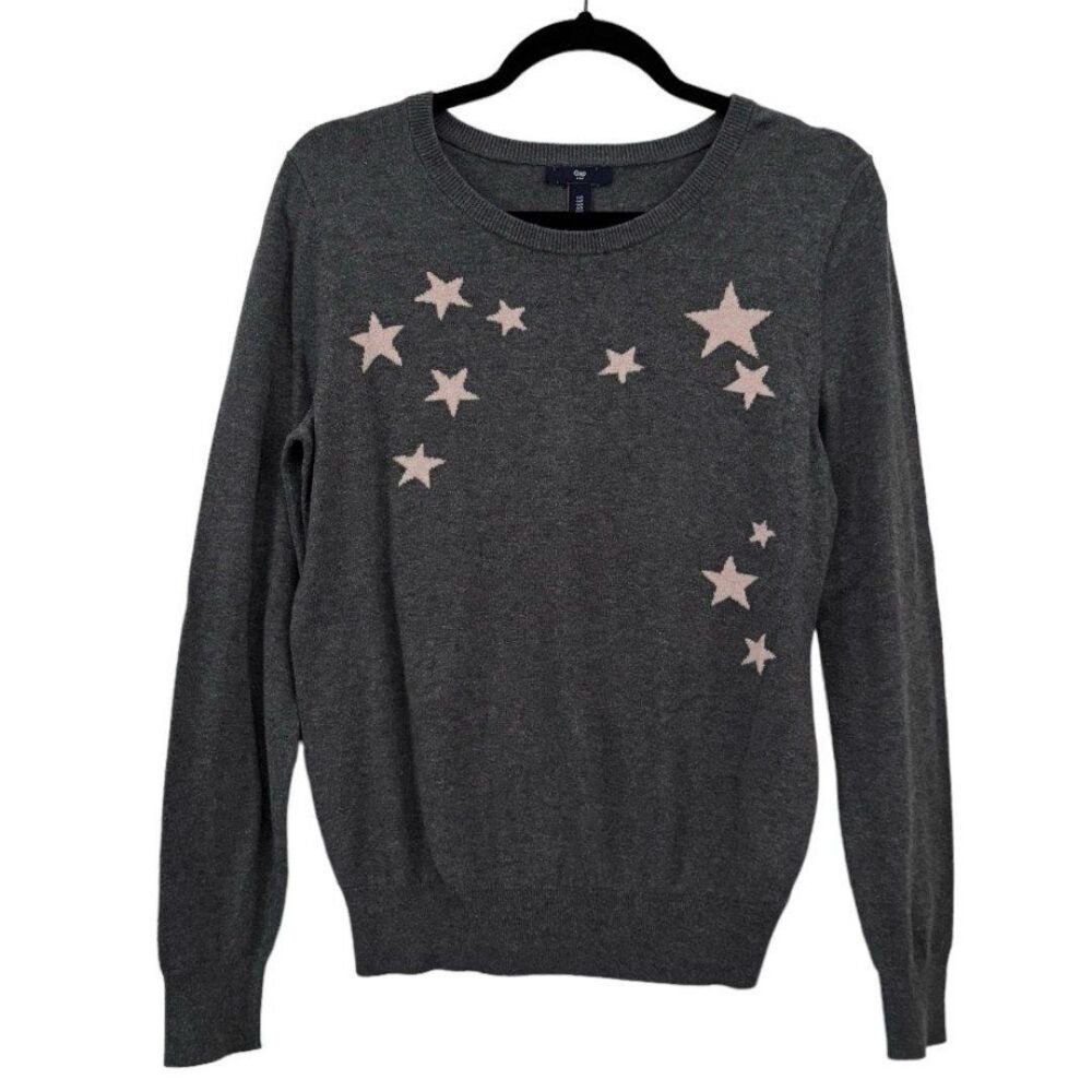 Gap Gray and Pink Sweater Stars Size S